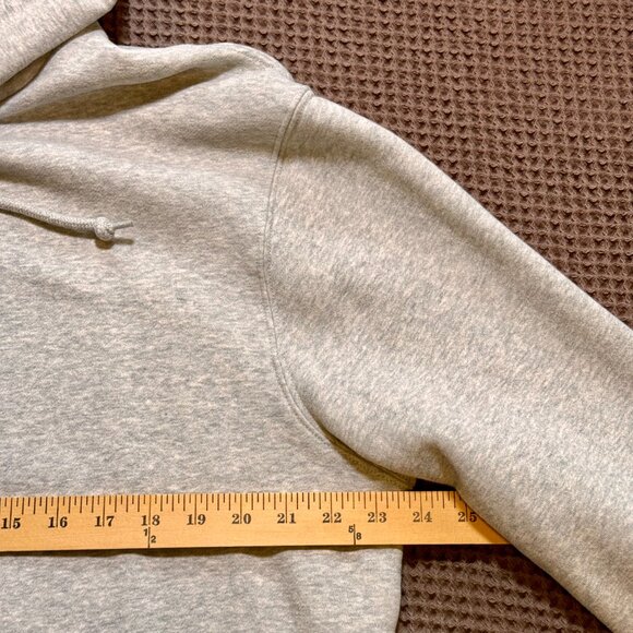 GAP Heather Gray Pullover Hoodie Sweatshirt Fleece Lined Men’s Large - Picture 4 of 7
